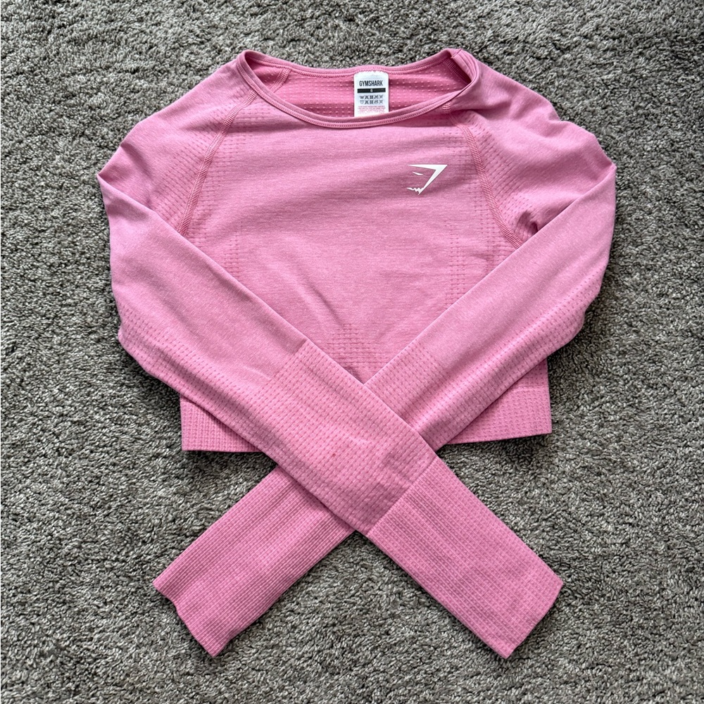 gym shark longsleeve crop